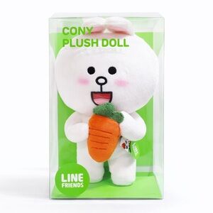 LINE FRIENDS Cony Plush Doll w/ Carrot – New in Box